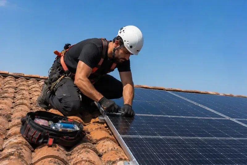 Maintenance et monitoring de panneaux solaires à Saint-Révérend